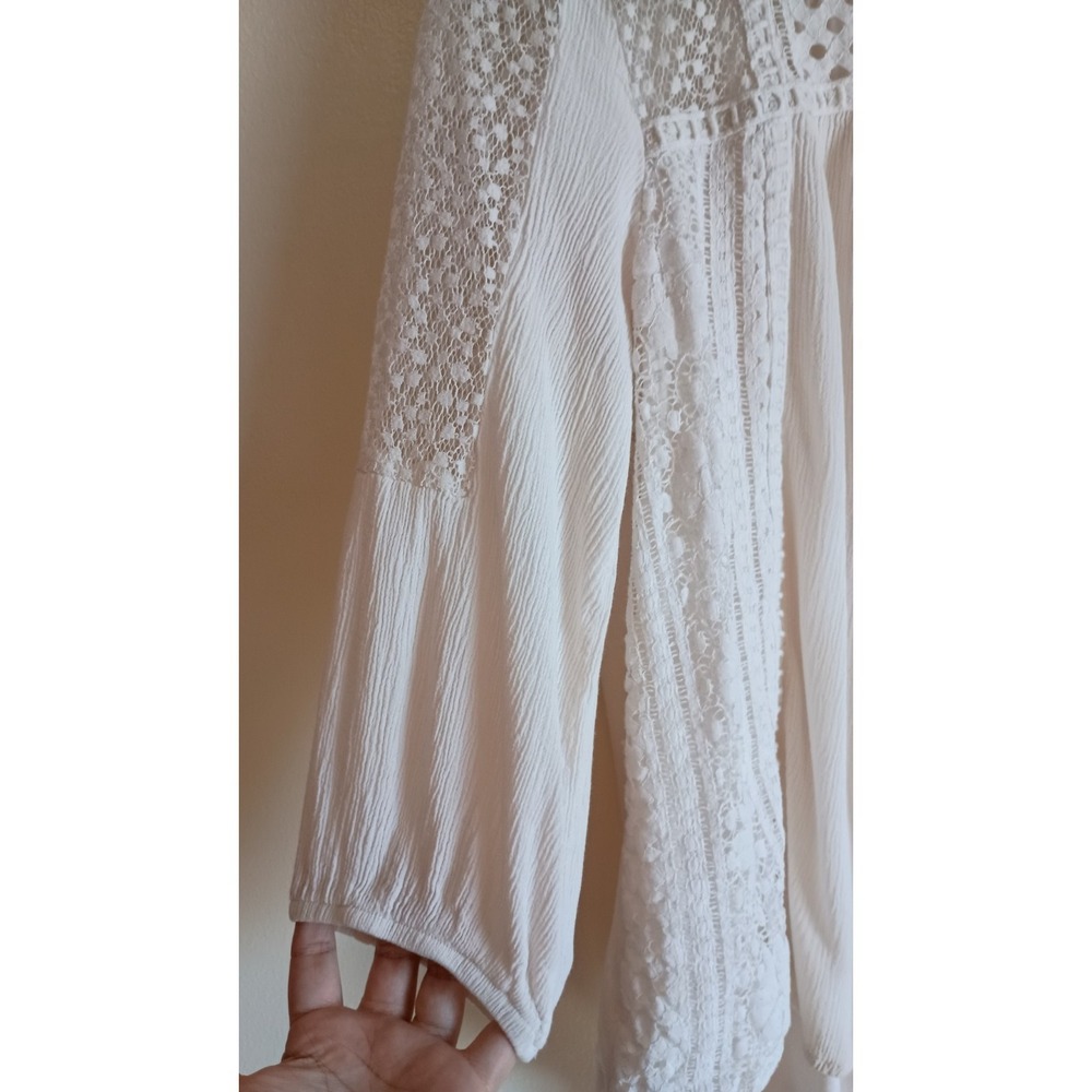 Knox Rose Ivory Lace Blouse Size XL Boho Romantic Feminine - Picture 4 of 13